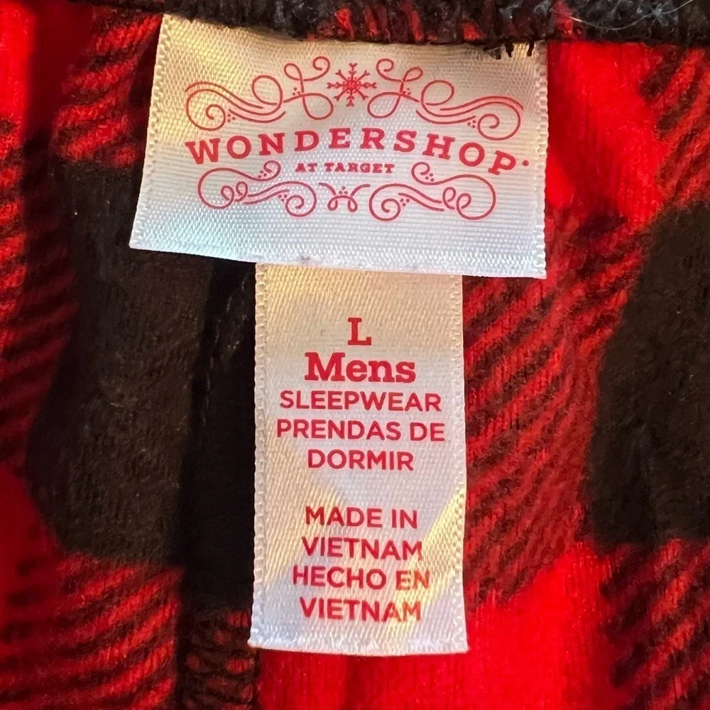 Men’s Wondershop at Target Buffalo Plaid Pajama Bottoms Red and Black Size Large
